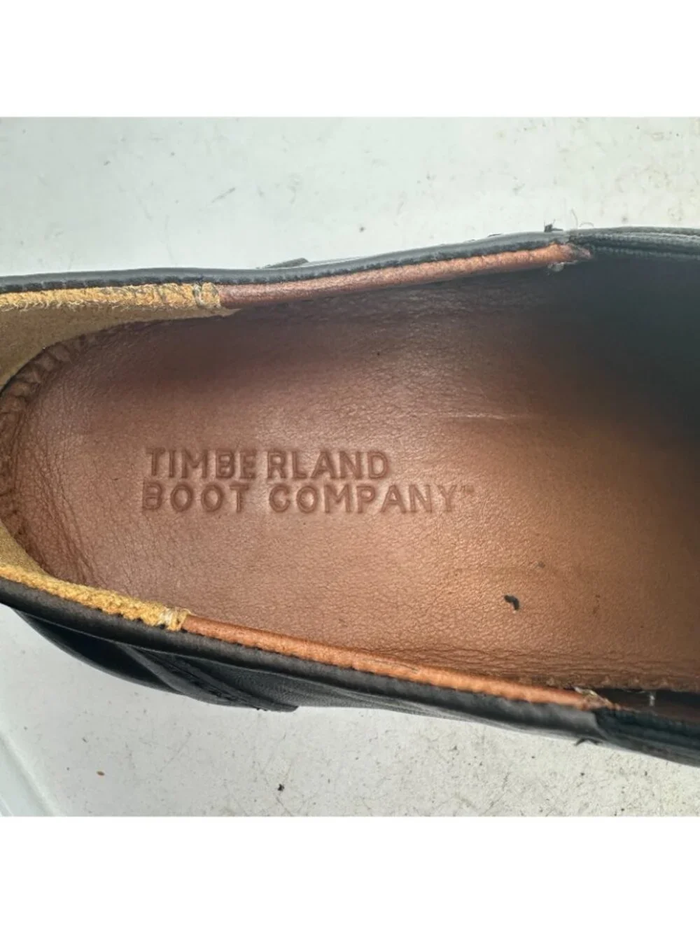 Timberland Boot Company Wodehouse Men Size 10 A1641 Black Leather Slip On Shoes